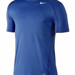 Blue Nike dri-fit men gym workout shirt